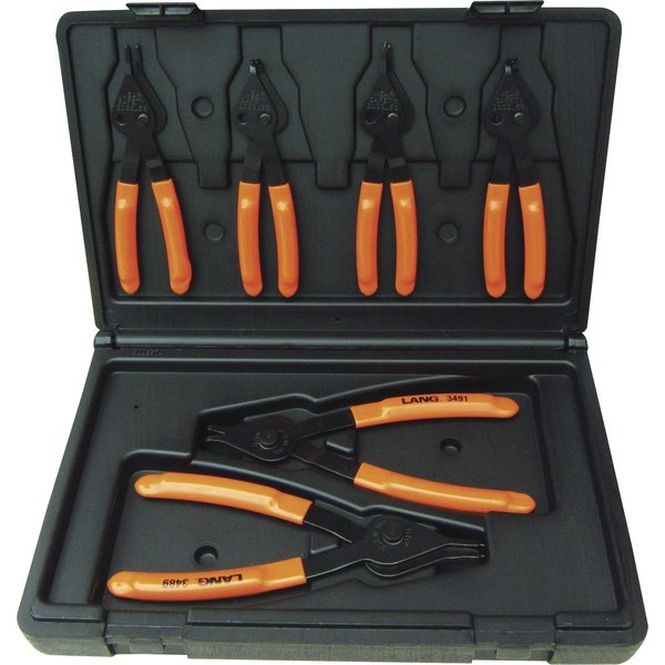 Kastar Hand Tools/A&E Hand Tools/Lang SET COMBO SNAP RING PLIERS 6PC W/ CS KH3497